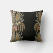 Stripes Floral Elegant Brocade Gold C Kussen (Achterkant)