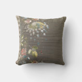 Stripes Floral  Elegant Brocade Lace Cushio Kussen (Voorkant)
