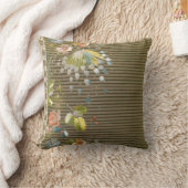 Stripes Floral  Elegant Brocade Lace Kussen (Deken)