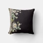 Stripes Floral  Elegant Brocade Pin Stripe Kussen (Voorkant)