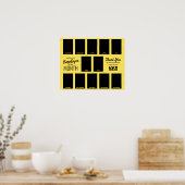 Stripes-fotomedewerker van de maandelijkse opname poster (Keuken)