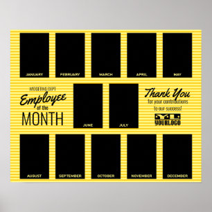 Stripes-fotomedewerker van de maandelijkse opname poster