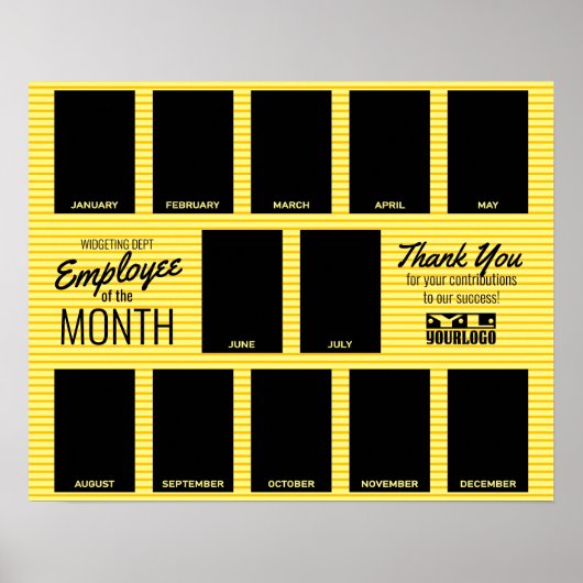 Stripes-fotomedewerker van de maandelijkse opname poster (Voorkant)