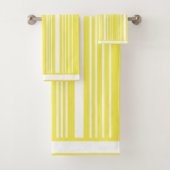 Stripes Geel en Witte doekset Bad Handdoek (Insitu)