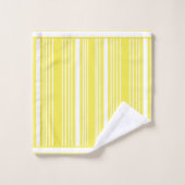 Stripes Geel en Witte doekset Bad Handdoek (Wasdoekje)