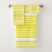 Stripes Geel en Witte doekset Bad Handdoek (Insitu)