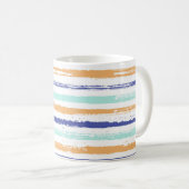Stripes geometric textile seamless vintage pattern koffiemok (Voorkant rechts)