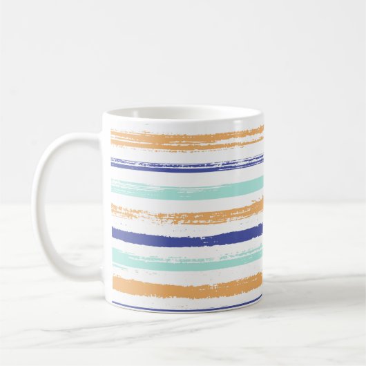 Stripes geometric textile seamless vintage pattern koffiemok (Links)