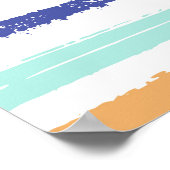 Stripes geometrische textielnaadloos patroon poster (Hoek)