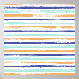 Stripes geometrische textielnaadloos  patroon poster