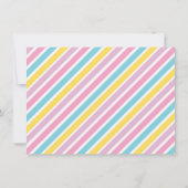 Stripes gepersonaliseerde leraar briefpapier bedankkaart (Achterkant)