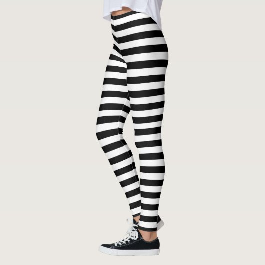 Stripes gestreept zwart wit origineel leggings (Links)
