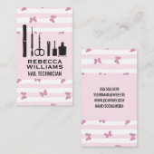 Stripes | Glittervlinders | Gereedschap voor manic Visitekaartje (Voorkant / Achterkant)