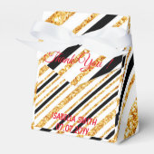 Stripes Gold Glitter Black Boho Popular Collectie Bedankdoosjes (Voorkant Zijde)