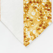 Stripes Gold Glitter Black Boho Popular Collectie Fleece Deken (Hoek)