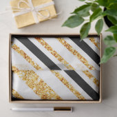 Stripes Gold Glitter Black Boho Popular Collectie Tissuepapier (Geschenk)