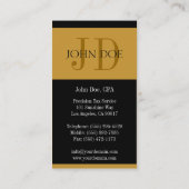 Stripes Gold van de belastingplichtige Visitekaartje (Achterkant)