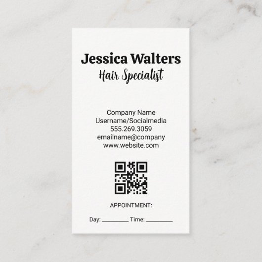 Stripes | Golden Scissors Comb Logo Afsprakenkaartje (Achterkant)