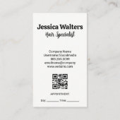 Stripes | gouden schaar afsprakenkaartje (Achterkant)