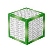 STRIPES-gradiënten - groen + uw ideeën Kubus (Voorkant hoekig)