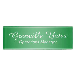 STRIPES-gradiënten - groen + uw ideeën Naambadge