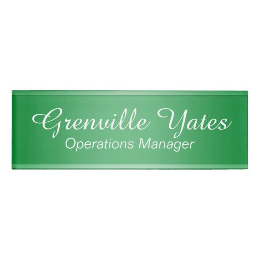 STRIPES-gradiënten - groen + uw ideeën Naambadge (Voorkant)