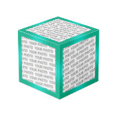 STRIPES-gradiënten - oceaangroen + uw ideeën Kubus (Voorkant hoekig)