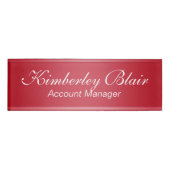 STRIPES-gradiënten - rood + uw ideeën Naambadge (Voorkant)