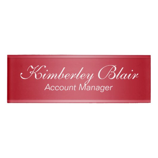 STRIPES-gradiënten - rood + uw ideeën Naambadge (Voorkant)