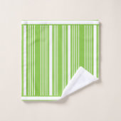 Stripes Green Limoen & White Bath Towel Set Bad Handdoek (Wasdoekje)