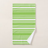 Stripes Green Limoen & White Bath Towel Set Bad Handdoek (Handdoek)