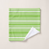Stripes Green Limoen & White Bath Towel Set Bad Handdoek (Wasdoekje)