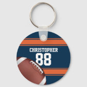 Stripes Grid IJzerventilator Football Sleutelhanger (Voorkant)