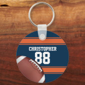Stripes Grid IJzerventilator Football Sleutelhanger (Voorkant)