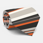 Stripes grijs Sinaasappel minimal Stropdas (Opgerold)