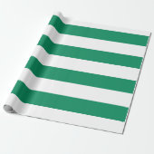 Stripes | Groen en wit |  | Cadeaupapier (Uitgerold)