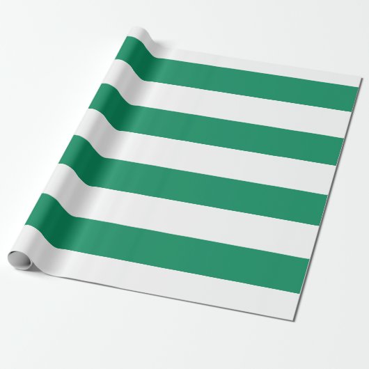 Stripes | Groen en wit |  | Cadeaupapier (Uitgerold)