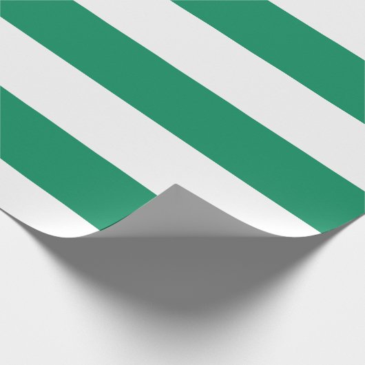 Stripes | Groen en wit |  | Cadeaupapier (Hoek)