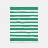 Stripes | Groen en wit |  | Fleece Deken (Voorkant)
