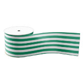 Stripes | Groen & Wit |  | Grosgrain Lint (Spoel)