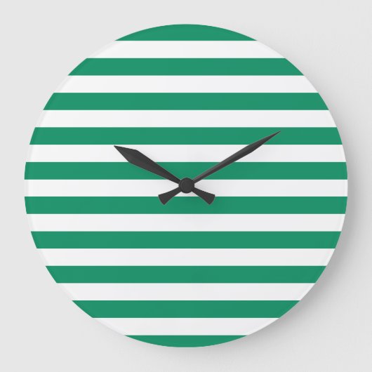 Stripes | Groen & Wit |  | Grote Klok (Voorkant)