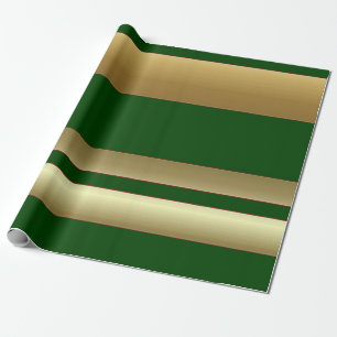 Stripes, groenpapier en gouden wappapier cadeaupapier