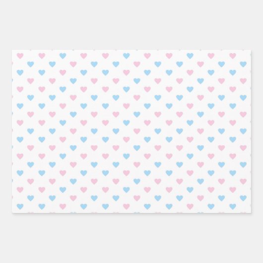 Stripes, harten en pooldots inpakpapier vel (Voorkant 2)