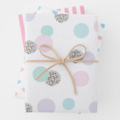 Stripes, harten en pooldots inpakpapier vel (In situ)