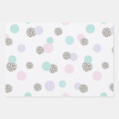 Stripes, harten en pooldots inpakpapier vel (Voorkant)