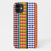 Stripes Hearts Diamonds Boho Gemengd ontwerp Case-Mate iPhone Case (Achterkant)