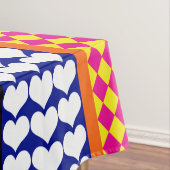 Stripes Hearts Diamonds Boho Gemengd ontwerp Tafelkleed (Voorbeeld)