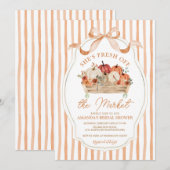 Stripes Herfst Ze is van de markt Vrijgezellenfees Kaart (Voorkant / Achterkant)