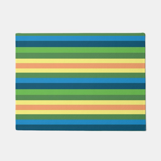 Stripes I, Blauw, Groen, Gele kleppen van deurmat (Voorkant)