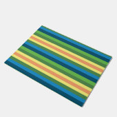 Stripes I, Blauw, Groen, Gele kleppen van deurmat (Schuin)